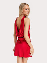 Legacies Strapless Mini Dress Red